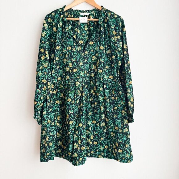 Unsubscribed Dark Moody Florals Black Green Mini Dress S - Picture 3 of 7